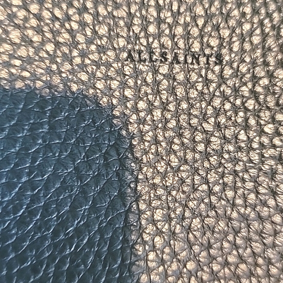 ALLSAINTS MORI BLACK PEBBLED LEATHER TOP HANDLE CROSSBODY/SHOULDER BAG - Picture 15 of 16